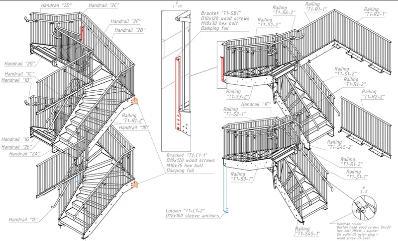 Custom-designed staircases with tiled treads — photo 2
