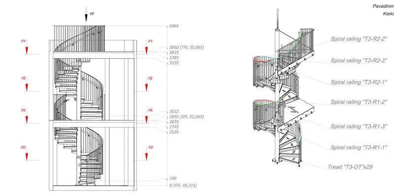 Custom-designed staircases with tiled treads — photo 4